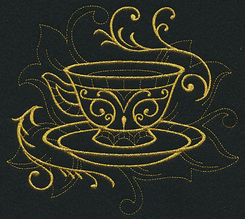 Teacup Filigree (Goldwork)