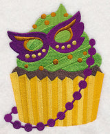 Mardi Gras Cupcake with Mask
