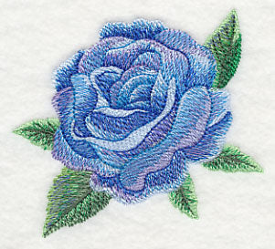 Blue Rose Bloom in Watercolor