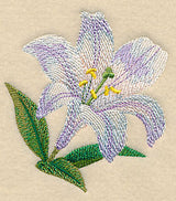 White Lily Bloom in Watercolor