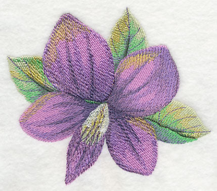 Violet Bloom in Watercolor