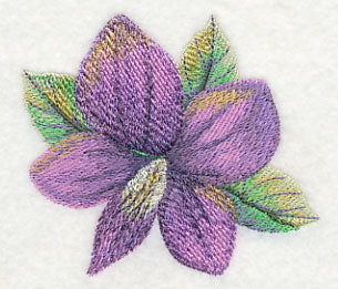 Violet Bloom in Watercolor