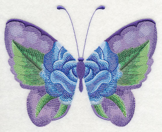 Blue Rose Butterfly in Watercolor