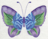 Blue Rose Butterfly in Watercolor