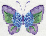 Blue Rose Butterfly in Watercolor