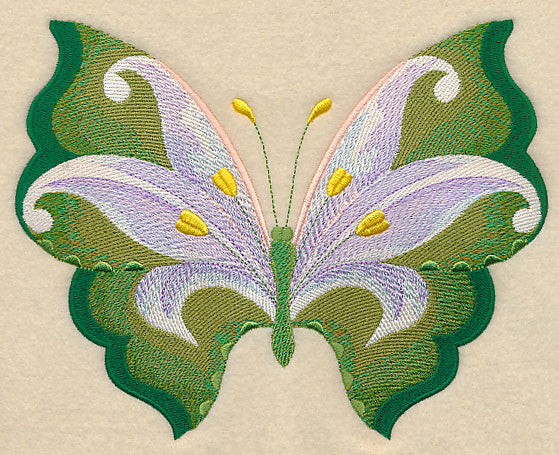 White Lily Butterfly in Watercolor