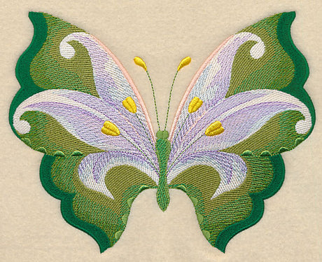 White Lily Butterfly in Watercolor