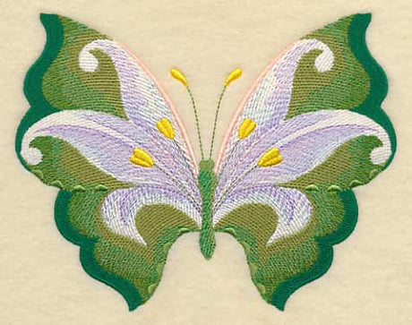 White Lily Butterfly in Watercolor