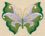 White Lily Butterfly in Watercolor