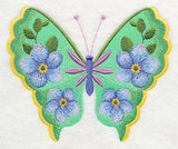 Forget-Me-Not Butterfly in Watercolor