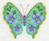 Forget-Me-Not Butterfly in Watercolor