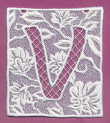 Bunting Letter V (Lace)