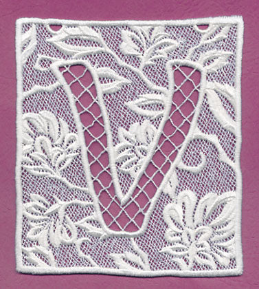 Bunting Letter V (Lace)