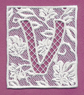 Bunting Letter V (Lace)