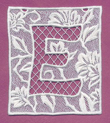 Bunting Letter E (Lace)