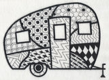 Canned Ham Camper (Blackwork)