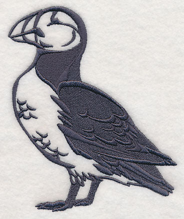 Cool Silhouette Puffin