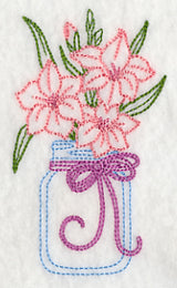 Blooming Gladiolus in Mason Jar (Vintage)