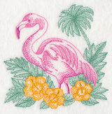Tropical Flamingo Scene (Toile)
