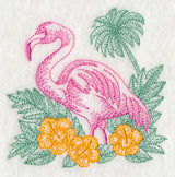 Tropical Flamingo Scene (Toile)