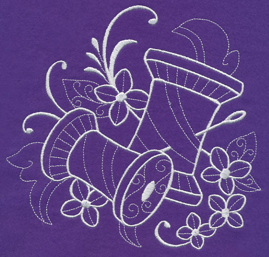 Crafty Spools of Thread (Whitework)