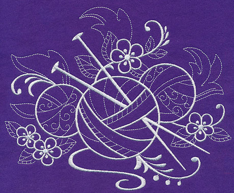 Crafty Knitting Needles (Whitework)