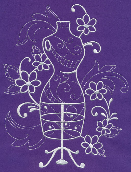 Crafty Dress Form (Whitework)