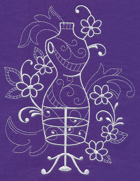 Crafty Dress Form (Whitework)