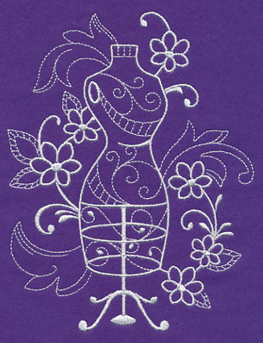 Crafty Dress Form (Whitework)