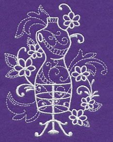 Crafty Dress Form (Whitework)