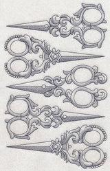 Antique Scissors Collage