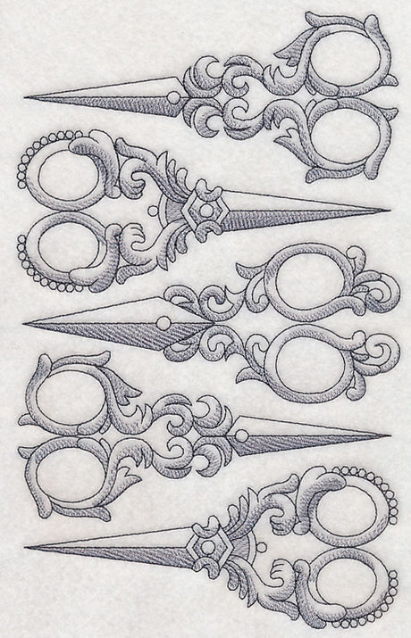 Antique Scissors Collage