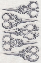 Antique Scissors Collage