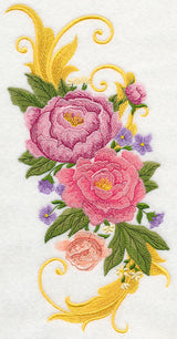 Peony Spray with Flourish