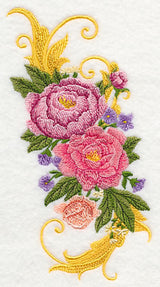 Peony Spray with Flourish