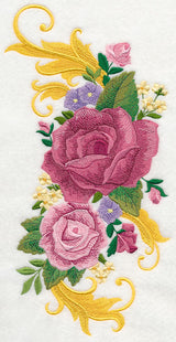 Rose Spray with Flourish