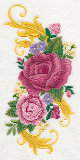 Rose Spray with Flourish