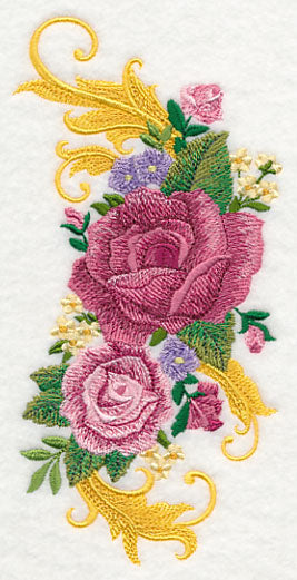 Rose Spray with Flourish