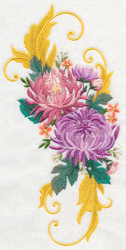Chrysanthemum Spray with Flourish
