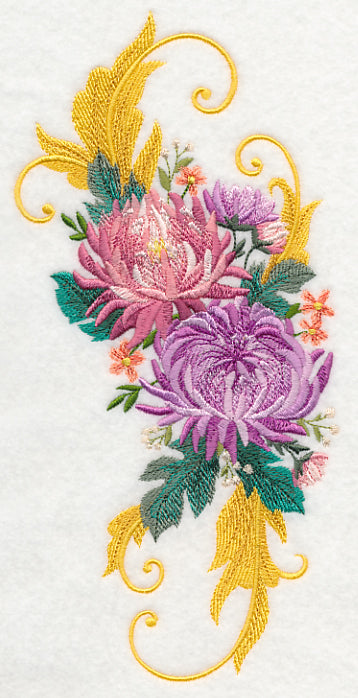 Chrysanthemum Spray with Flourish
