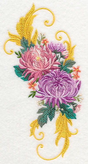 Chrysanthemum Spray with Flourish