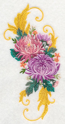 Chrysanthemum Spray with Flourish