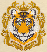 Tiger with Baroque Crown and Frame