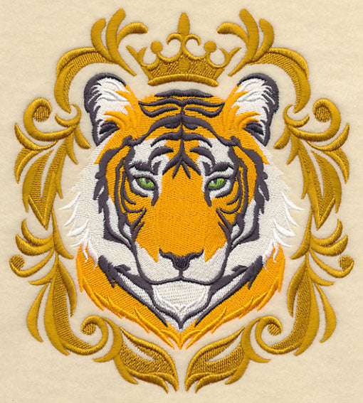 Tiger with Baroque Crown and Frame