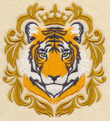 Tiger with Baroque Crown and Frame
