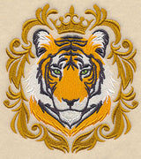Tiger with Baroque Crown and Frame