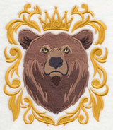 Bear with Baroque Crown and Frame