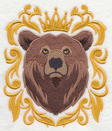 Bear with Baroque Crown and Frame