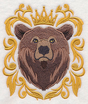 Bear with Baroque Crown and Frame