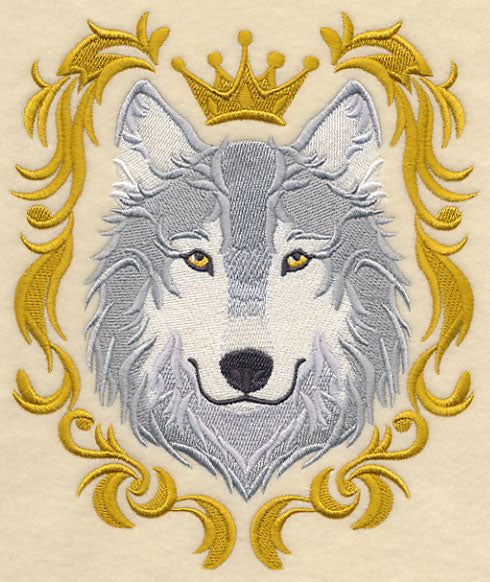 Wolf with Baroque Crown and Frame